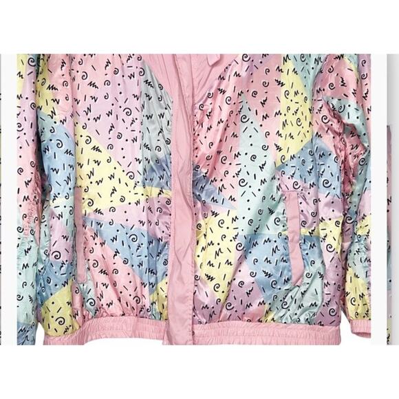 Vintage 1. Sunset Lane Windbreaker Jacket - Size Large - Picture 9 of 12